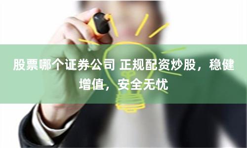 股票哪个证券公司 正规配资炒股，稳健增值，安全无忧